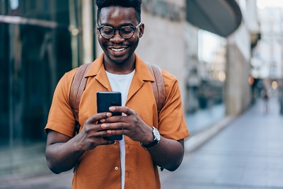 man holding a cellphone